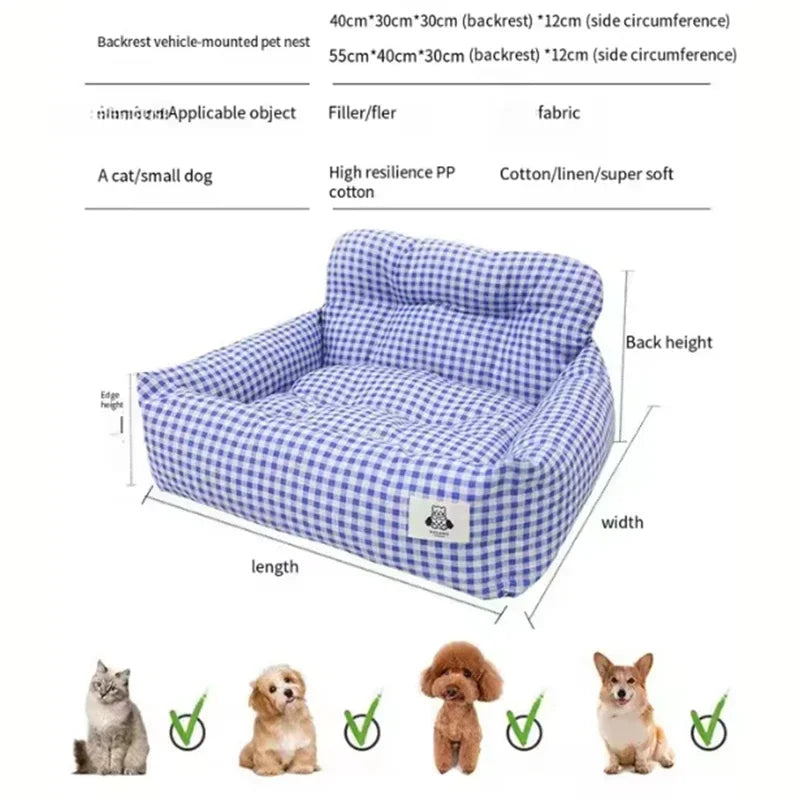 Dog Bed Dog Car Nest Pet Car Nest Out Safety Seat Cushion Anti-theft Car Portable Home Dual-purpose Nest Pad Dog Accessories