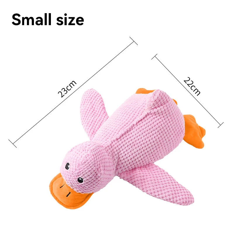 Plush Companion Sleeping Duck Dog Toys for Small Large Dogs Bite Resistant Teeth Grinding Sound Relief Duck Sound Toy 2025 New