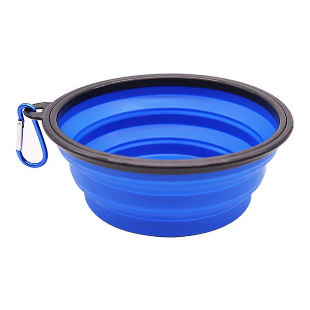 350ML Foldable Silicone Pet Bowl Portable Puppy Food Container Collapsible Feeder for Outdoor Camping Dog Accessories summer