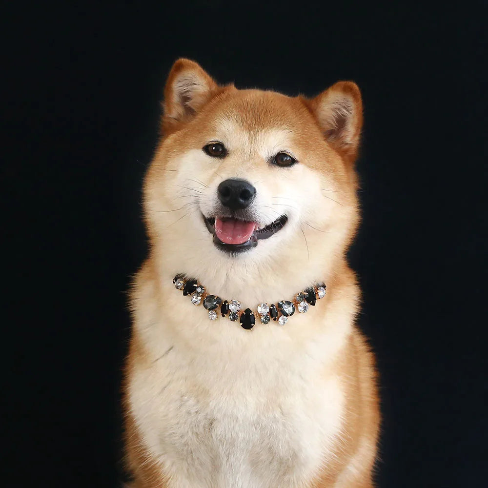 Pet Cat Accessories Luxury Cat Crystal Chain Necklace Adjustable Wedding Diamond Collar for Small Dogs Kitten Cat Puppy Necklace