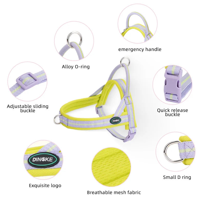 OODUDUOO Summer Saddle-Style Dog Harness with Leash for Small to Medium Dogs  Corgis  French Bulldog  Chihuahua Dog accessories