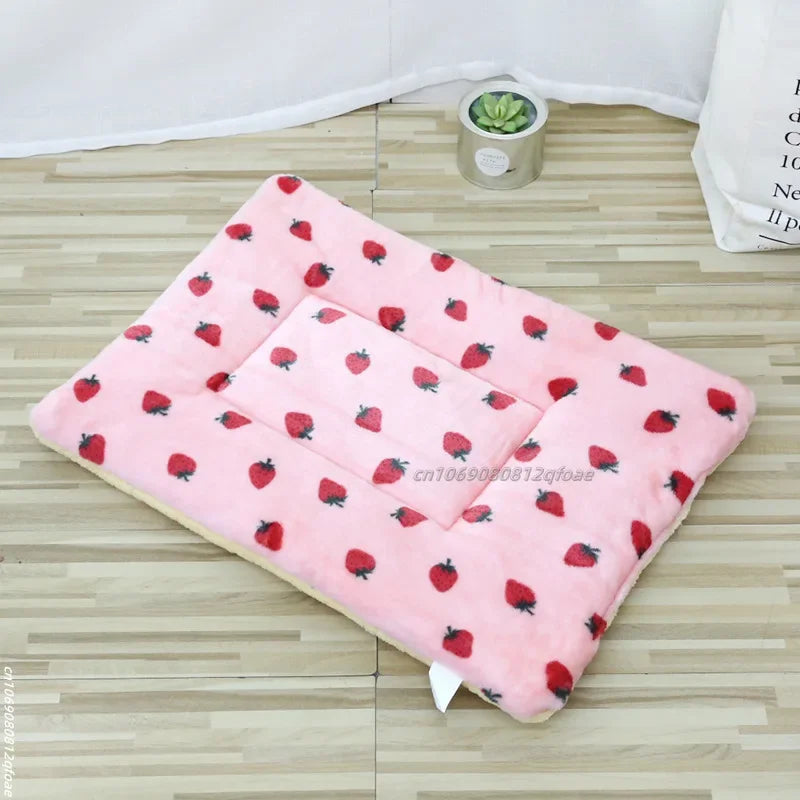 Soft Cat Bed Mats Short Plush Pet Sleeping Bed Mats for Cats Small Dogs Cute Pet Pad Blanket Warm Kitten Cushion Cat Accessories