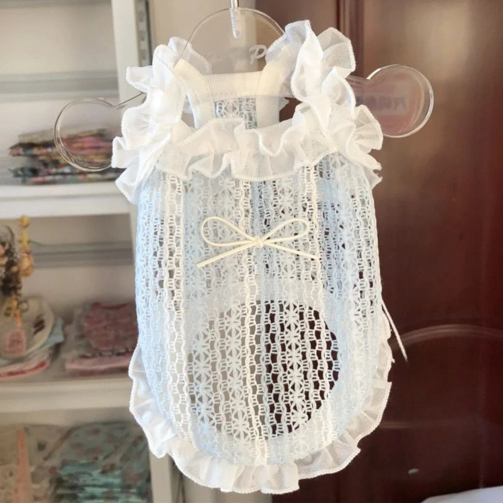 Dog Clothes Summer Cooling Cat Clothing Lace Puppy Sleveless Soft Dog Vest for Chihuahua Cute Cat Vest Dog Accessories