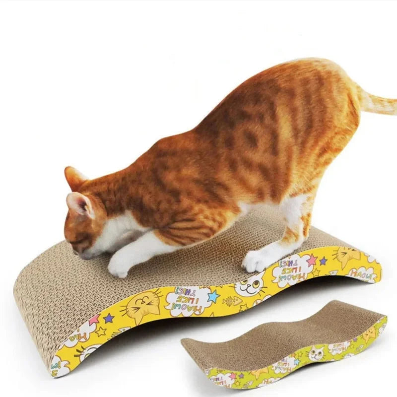 Cat Scratching Board Kitten Scratch Guards Claw Scraper Pads Toys Oval Corrugated Paper Nest Protect Furniture Cat Accessories