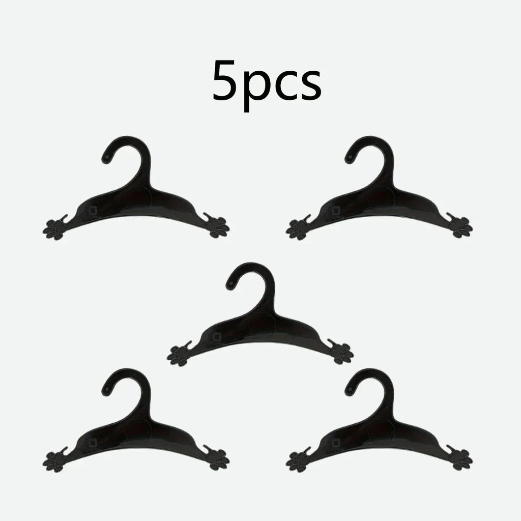 5pcs-Pets Dogs Cats Clothes Plastic Cute Paw Shape Hanger Dogs Clothes Storage Save Space Wardrobe Storage Rack Dog Accessories