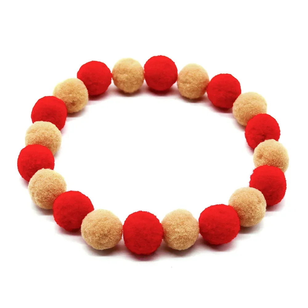 1PC Christmas Decorate Pet Bowtie Dog Deer Hair Ball Pet Puppy Adjustable Snowman Necktie Collar for Small Large Dog Accessories