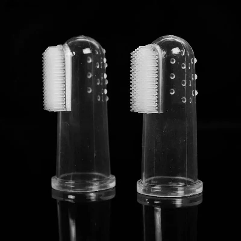 Pet Dog Finger Toothbrush Puppy Teeth Care Brush Bad Breath Dog Accessories Soft Dog Cat Cleaning Toothbrushes