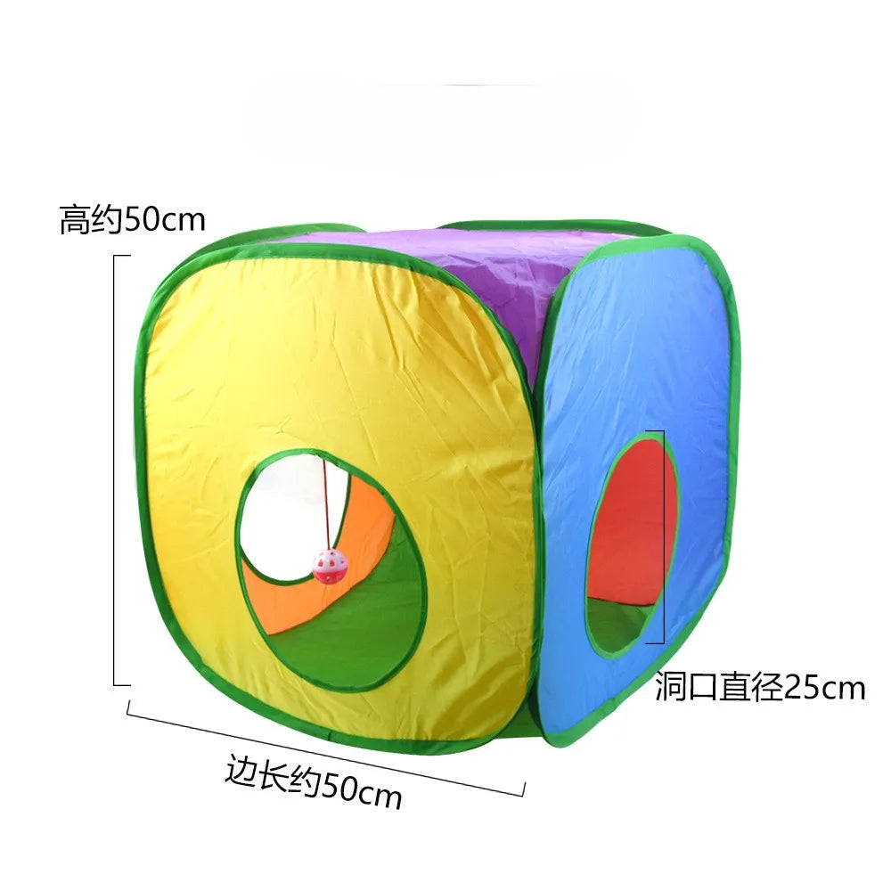 Cat Tunnel Portable Foldable Set Pet Rabbit Guinea Pig Tent Maze Channel Toy Dog Fence Pet Cage Large Space Multiple Gameplay