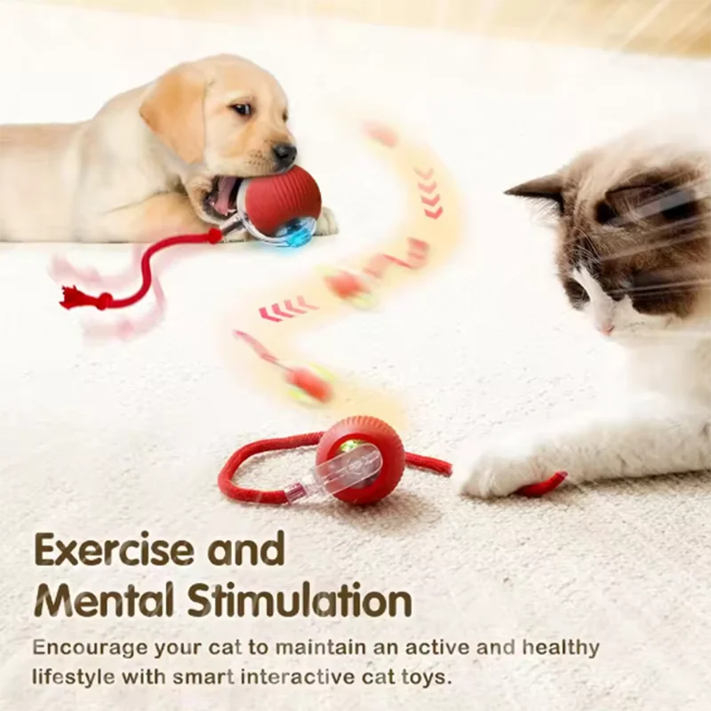 Intelligent interactive cat ball long-lasting and durable easy to clean intelligent obstacle avoidance pet cat and dog toys