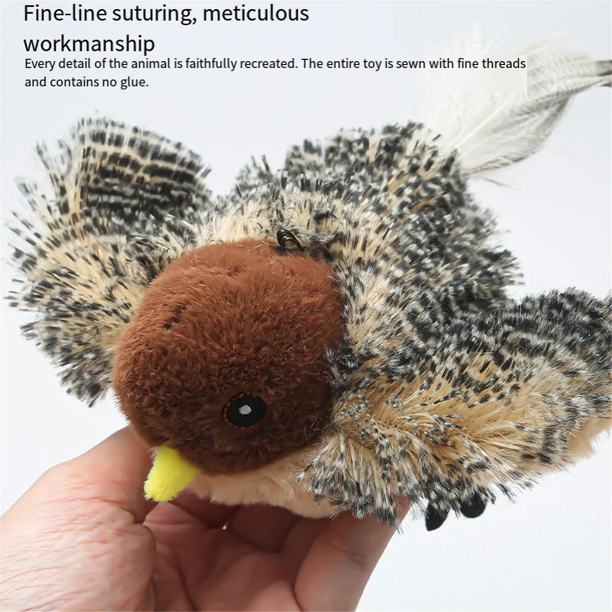 NEW Remote Control Interactive Cat Toys Flying Bird Flapping Wings Sparrow Toy Vivid Chirping Simulation Bird Cat Toy