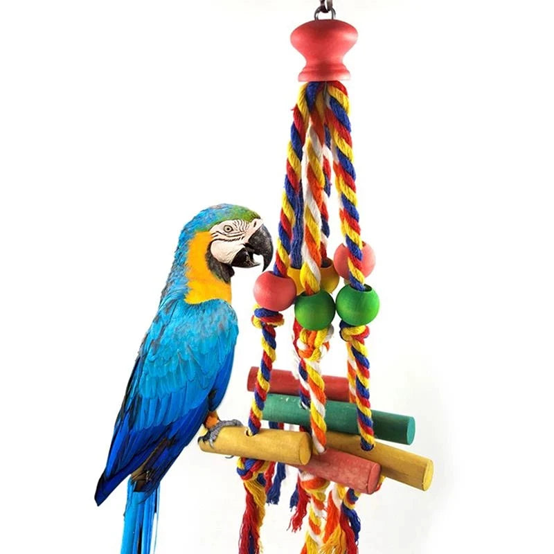 Bird Chewing Toy Funny Cotton Rope Parrot Toys Bite Resistant Bird Tearing Toy Cockatiels Training Toys For Pets