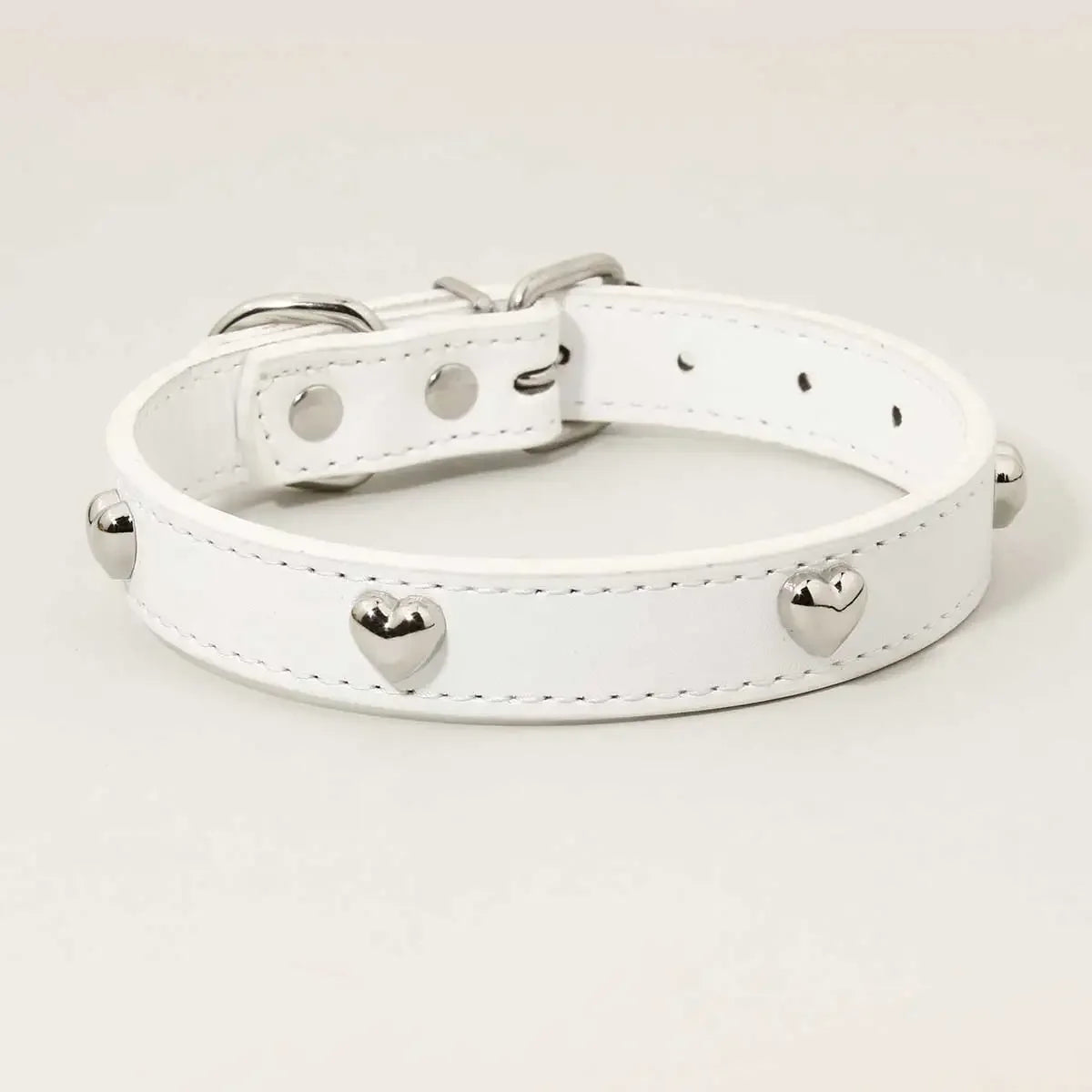 PU Leather Durable Pet Dog Collars with Love Puppy Pug Collars for Small Large Dog Chihuahua Cat Accessories collar perro