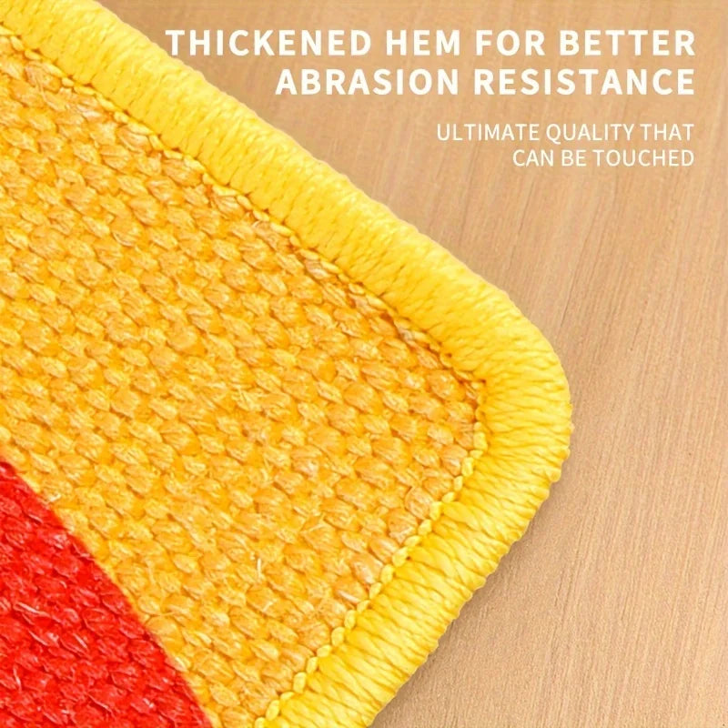 Natural Sisal Wall-Mounted Cat Scratching Board - No Mess, Space-Saving Scratch-Resistant Mat for Claw Play, Cat Accessories