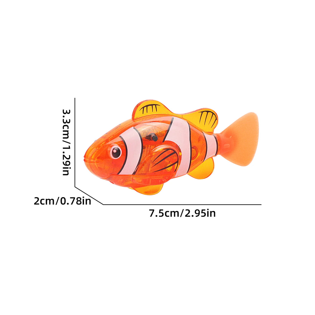 Swimming attracts pet fish, waterproof LED light toy fish, pet cat and dog toys, novel electronic fish