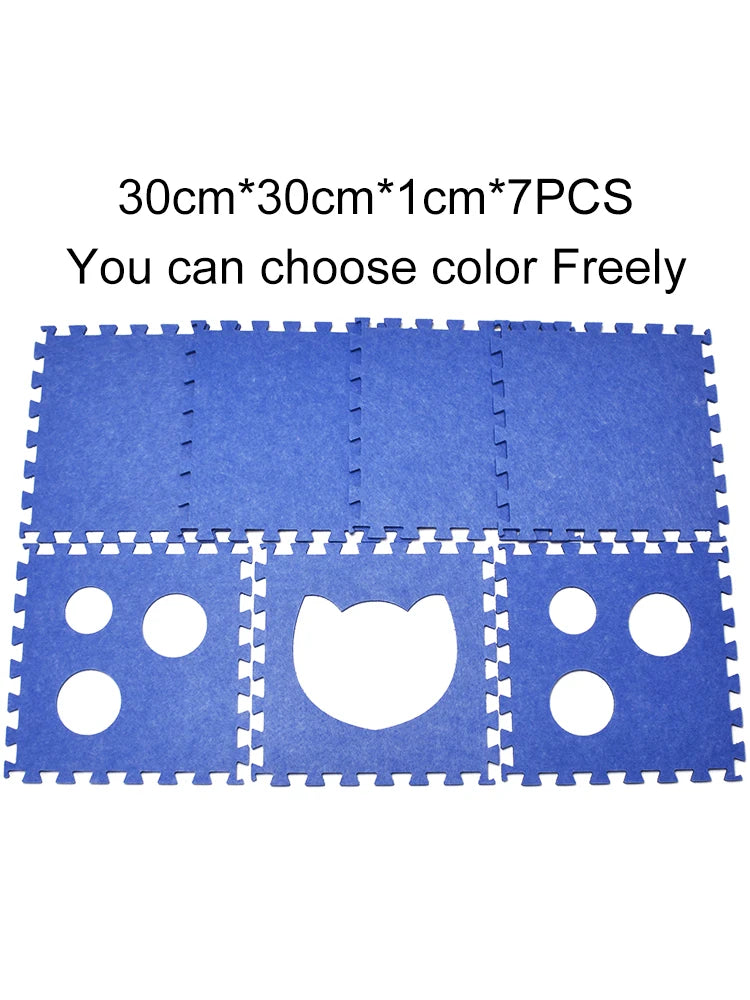 5 Color Splicing Cat Tunnel Foldable Felt Cat Scratcher Board Casual Comfort Pet Litter Duplex House for Interactive Cat Play