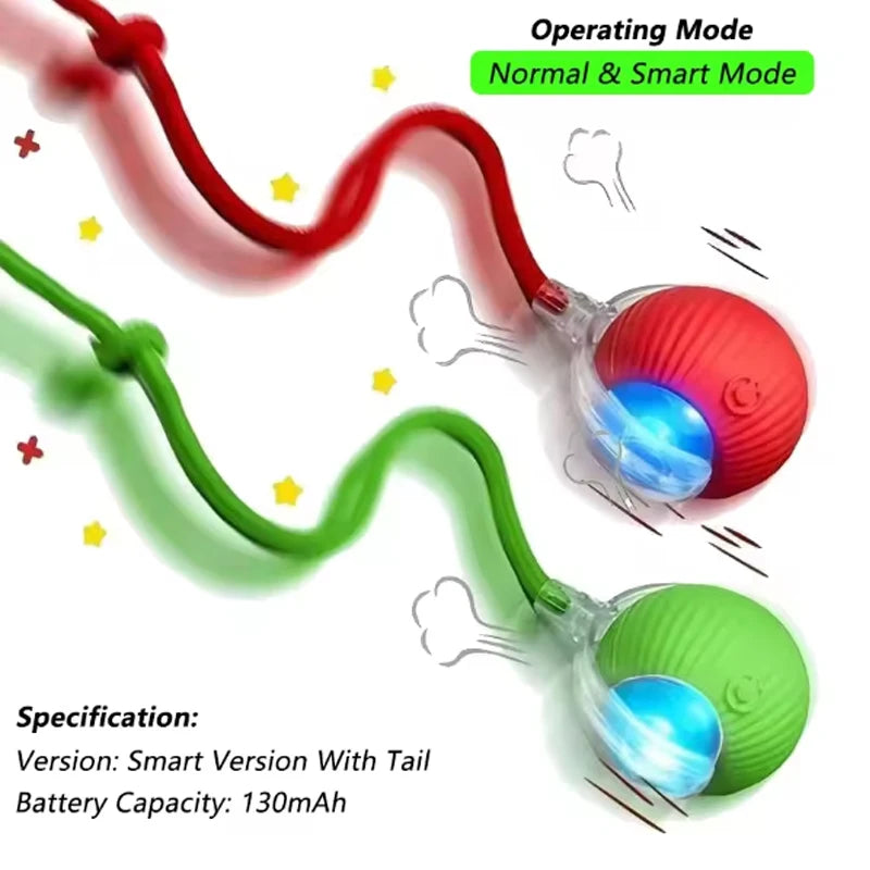 Self-satisfied cat toys that can be bitten by long-lasting smart cat balls automatically avoid pets with ropes and jump balls