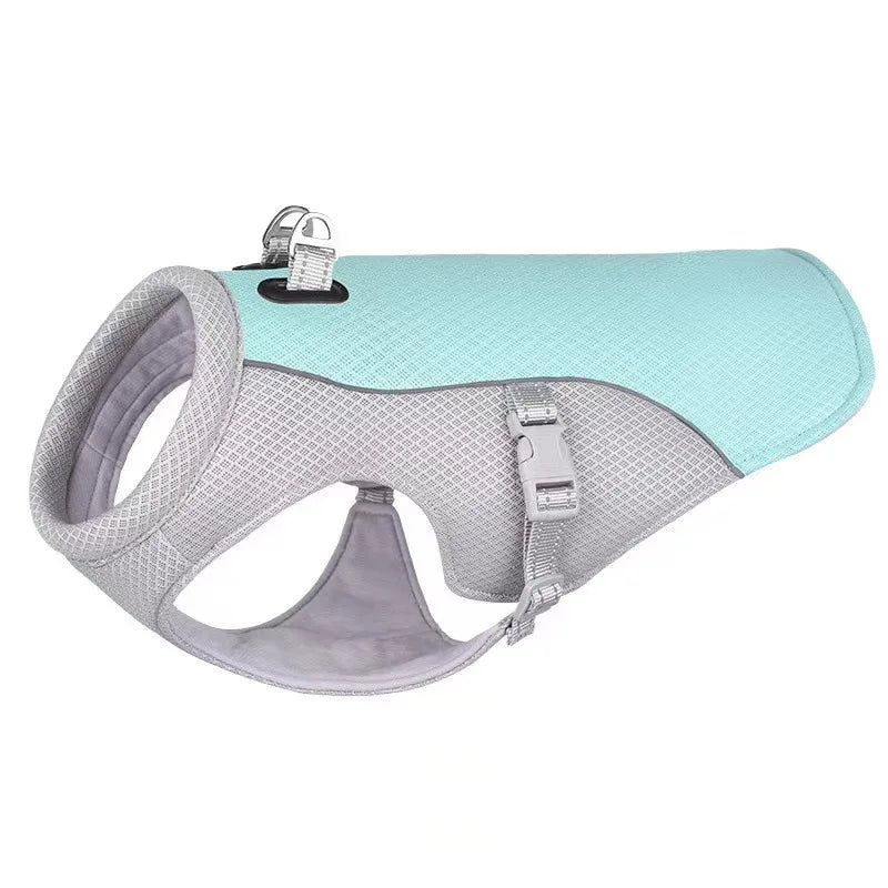 Summer Cooling Vest Harness Reflective Quick Release Hot Pet Clothes Cool Jacket For Small Medium Largr Dog Accessories