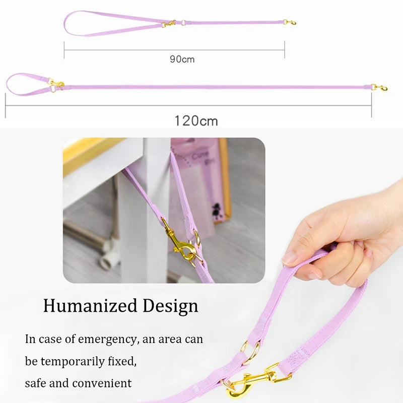 Newest Puppy Dog Harness and Leash Set for Small Dogs Adjustable Pet Harnesses Chihuahua Poodle Bichon Cat  Accessories