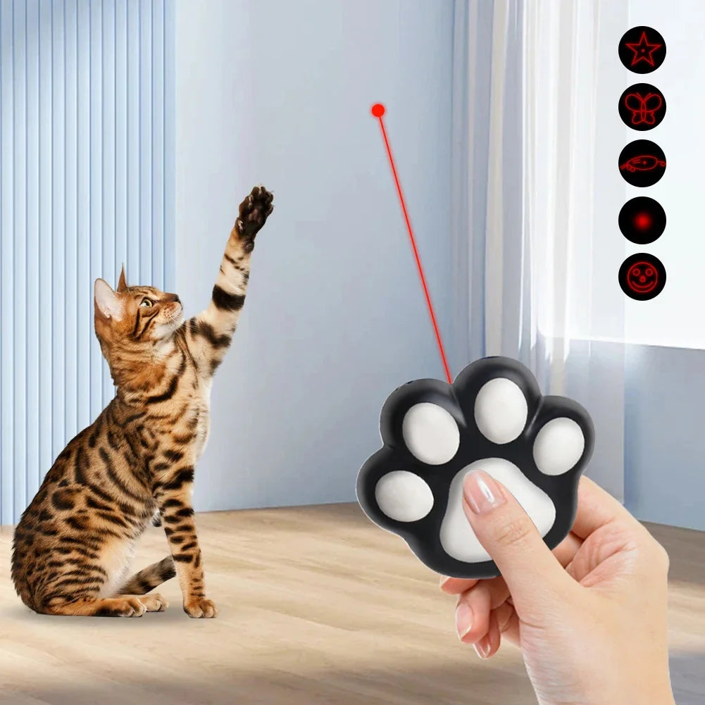 Pet Toys Cat USB Rechargeable Multifunctional Pet Laser Toy For Cats Interactive Funny Kitten Training Laser Toy Cat Accessories