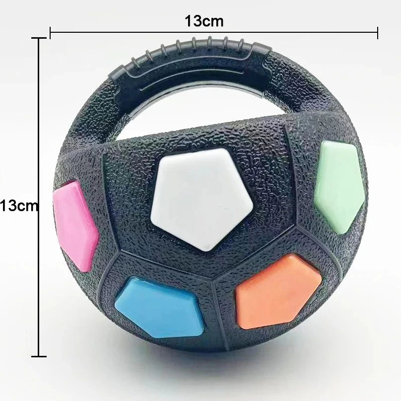 New football tennis ball shaped pet dog toys, durable teething relief to accompany outdoor training squeak toys