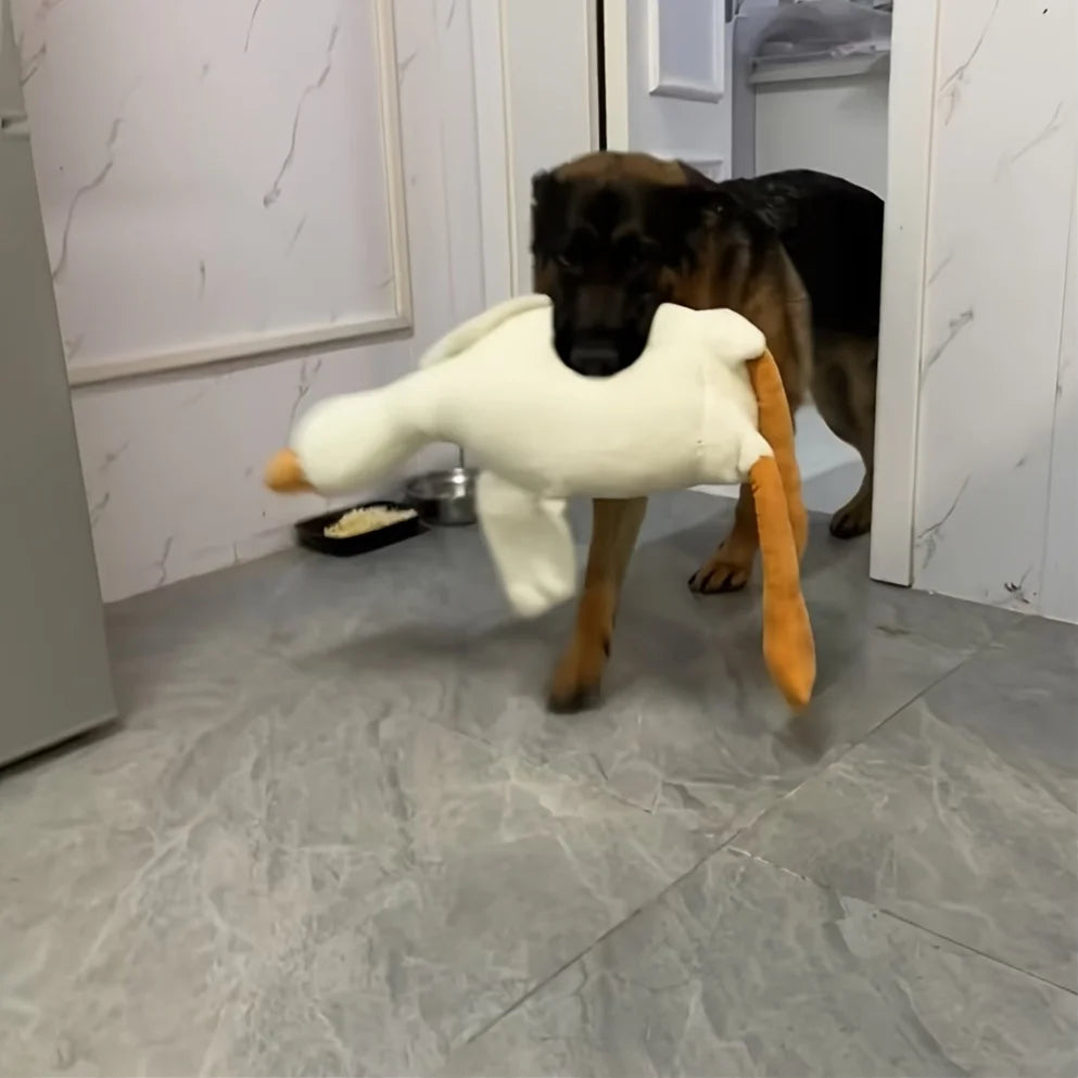 Large Plush White Duck Dog Toys Realistic Goose Design Dolls Suitable for Dogs Chew and Play Best Pet Supplies