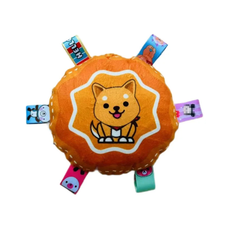 New Dog Toys Vocal Kawaii Dog Toy With Durable Teeth Small Dog Plush Ringing Bell Cartoon Frisbee Pet Toy Dog Balls Jouets Chien