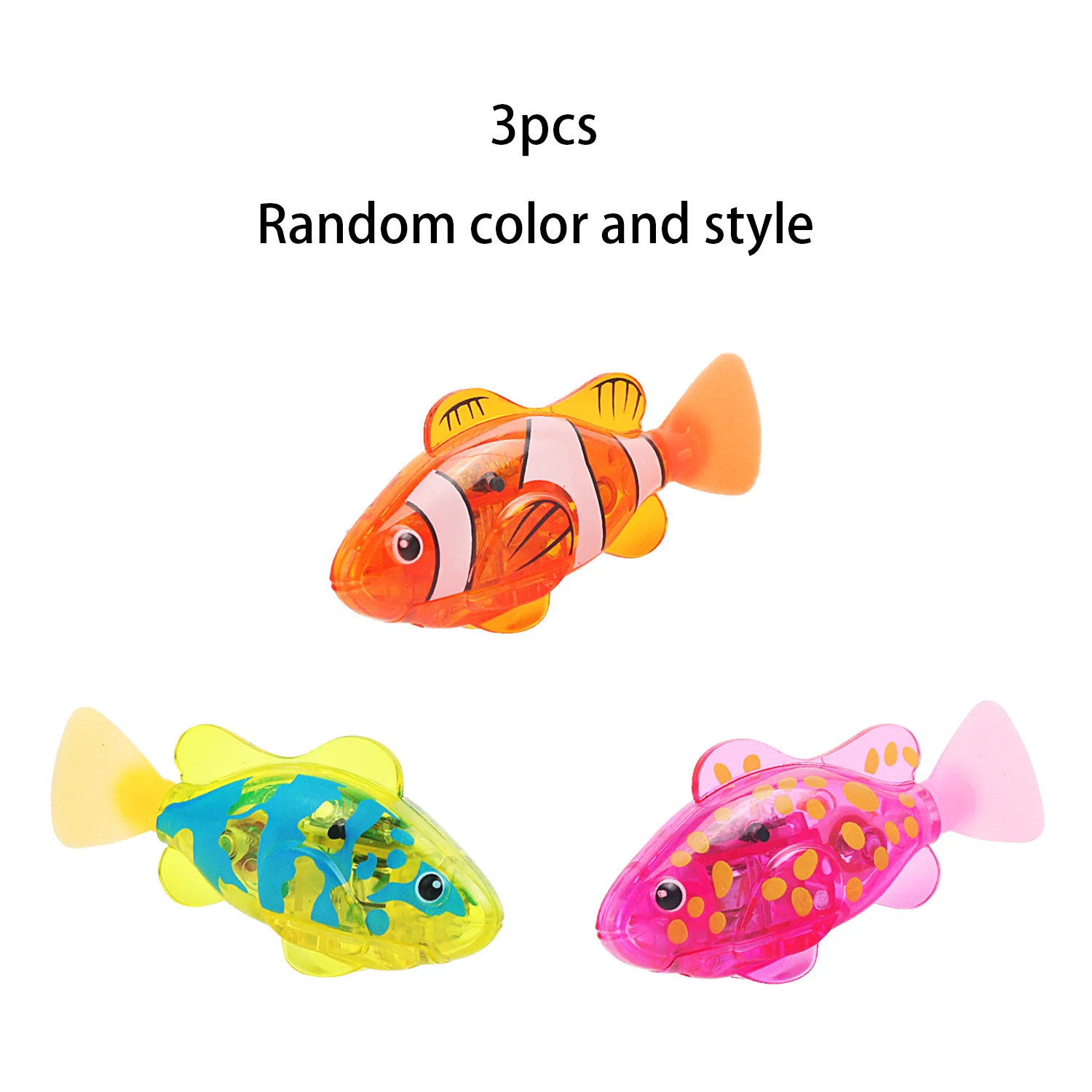 Swimming attracts pet fish, waterproof LED light toy fish, pet cat and dog toys, novel electronic fish