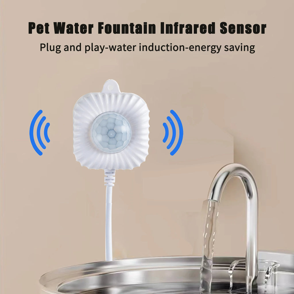 Cat Water Fountain Universal Infrared USB Powered Detector Dog Cat Accessories Automatic Home Pet Water Dispenser Motion Sensor