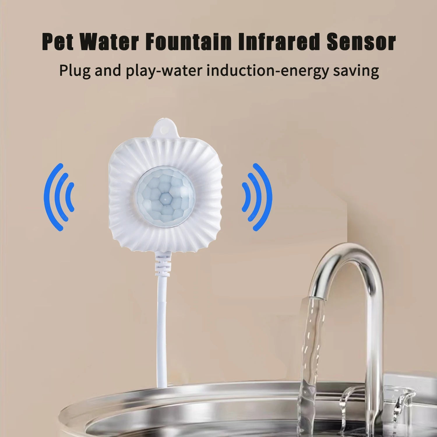 Cat Water Fountain Universal Infrared USB Powered Detector Dog Cat Accessories Automatic Home Pet Water Dispenser Motion Sensor