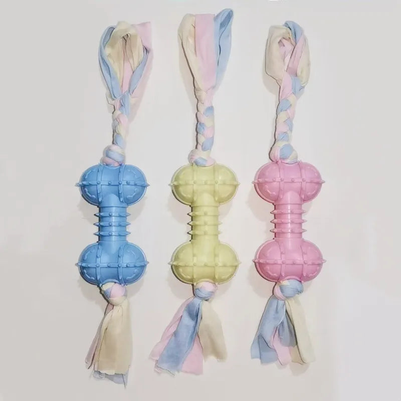 Pet Dog Toys For Small Dog Chews TPR Knot Toys Bite Resistant Molar Teeth Cleaning Dog Training Supplies Interactive Accessories