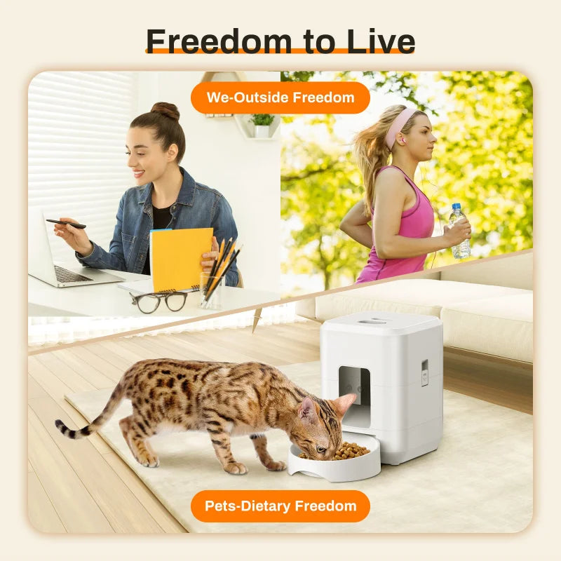 2025 New 2L Automatic Pet Feeder WiFi Smart Cat Dog Food Dispenser with Regular And Quantitative Feeding Of Pets Cat accessories