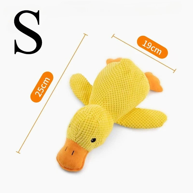 Dog Toys Plush Companion Sleeping Duck  for Small Large Dogs Bite Resistant Teeth Grinding Sound Relief Duck  Toy