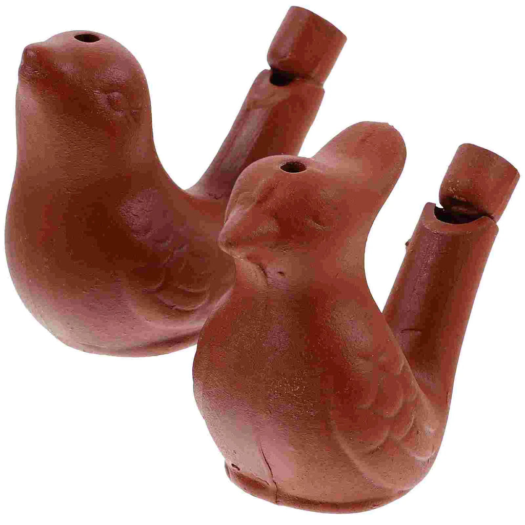 Bird Water Whistle 2pcs Ceramic Bird Toys Porcelain Bird Water Whistle Noise Makers for Signaling Outdoor Supplies Creative