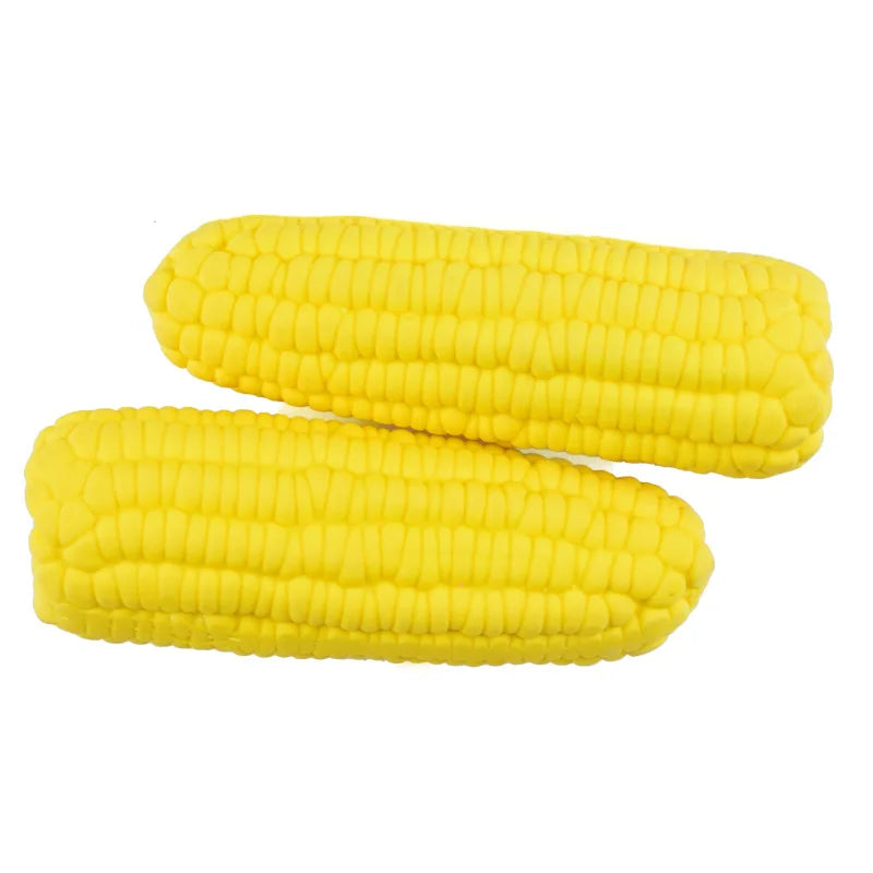 Corn shape Puppy Dogs Toy，Latex，Squeak Toys，Bite-resistant，Interactive Play Chew Toy，Training Playing Dog Toys，Dog Supplies