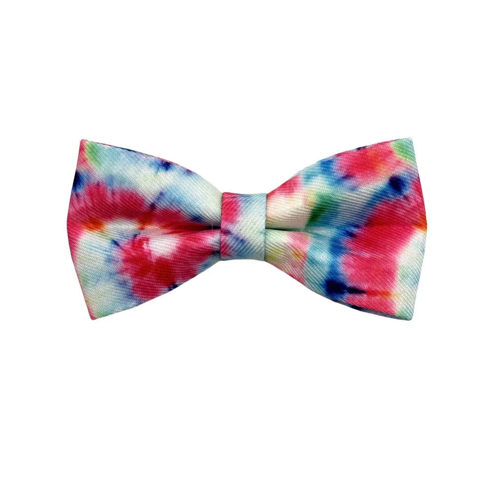 50/100pcs Tie-Dye Slidable Dog Bowties Collar Accessories For Small Dog Cat Bow ties Neckties For Pets Grooming Dog Accessories