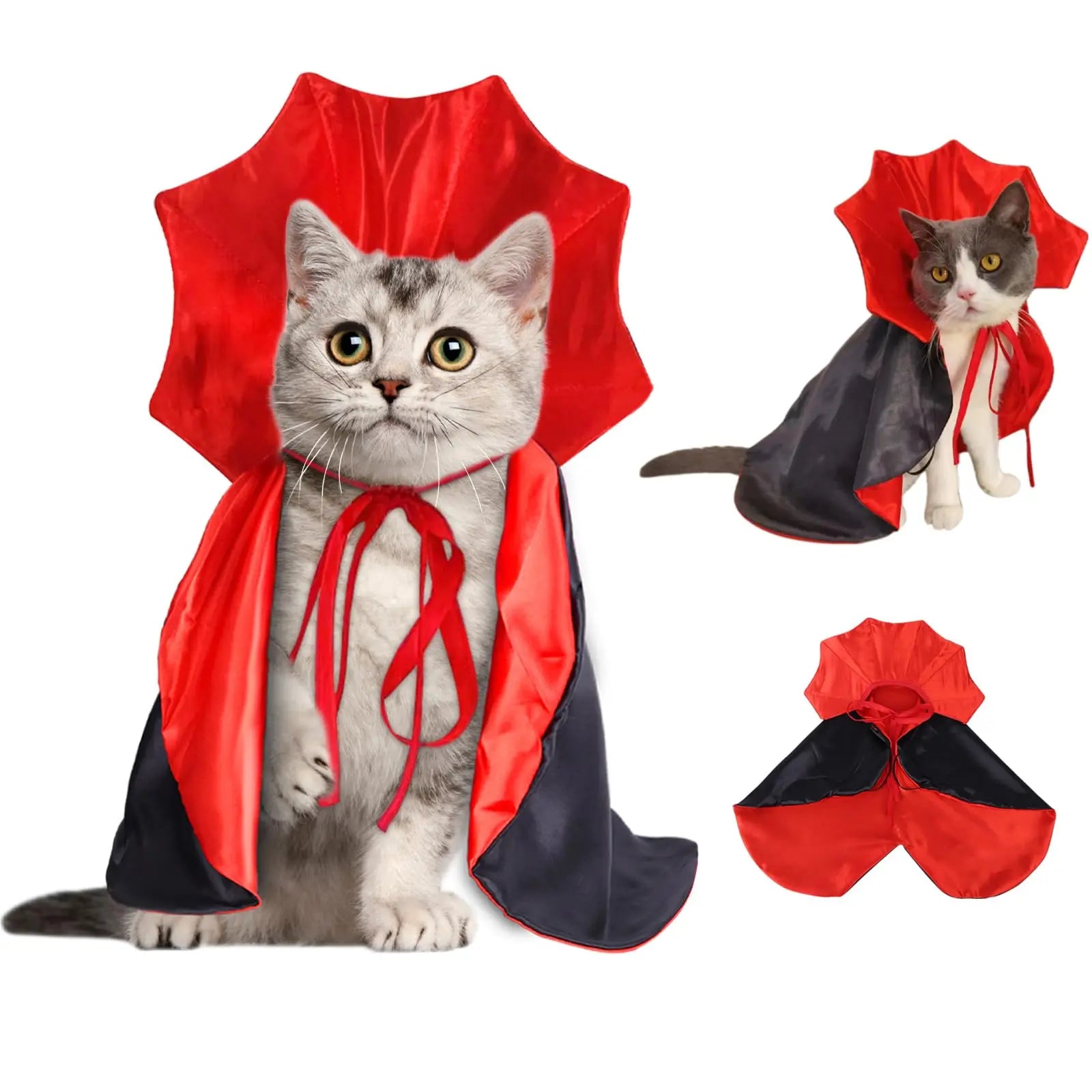 Cute Halloween Pet Costumes Cosplay Vampire Cloak For Small Dog Cat Kitten Puppy Dress Kawaii Pet Clothes Cat Accessories Gift