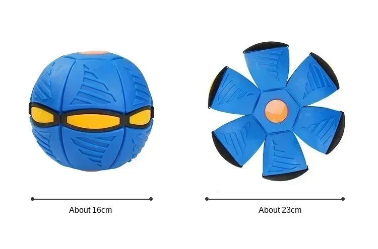 Dog Toys Outdoor Fun Toys Boy Girls Flying Saucer Ball Magic Deformation UFO with NO Led Light Flying Toys Decompression Gift