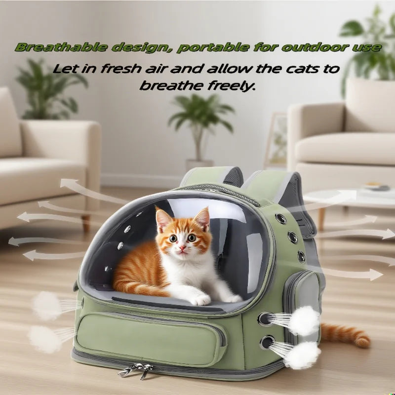 2025 Transparent Pet Carrier Backpack for Cats Small Dogs Breathable Outdoor Pet Shoulder Bag Cat Accessories and Supplies