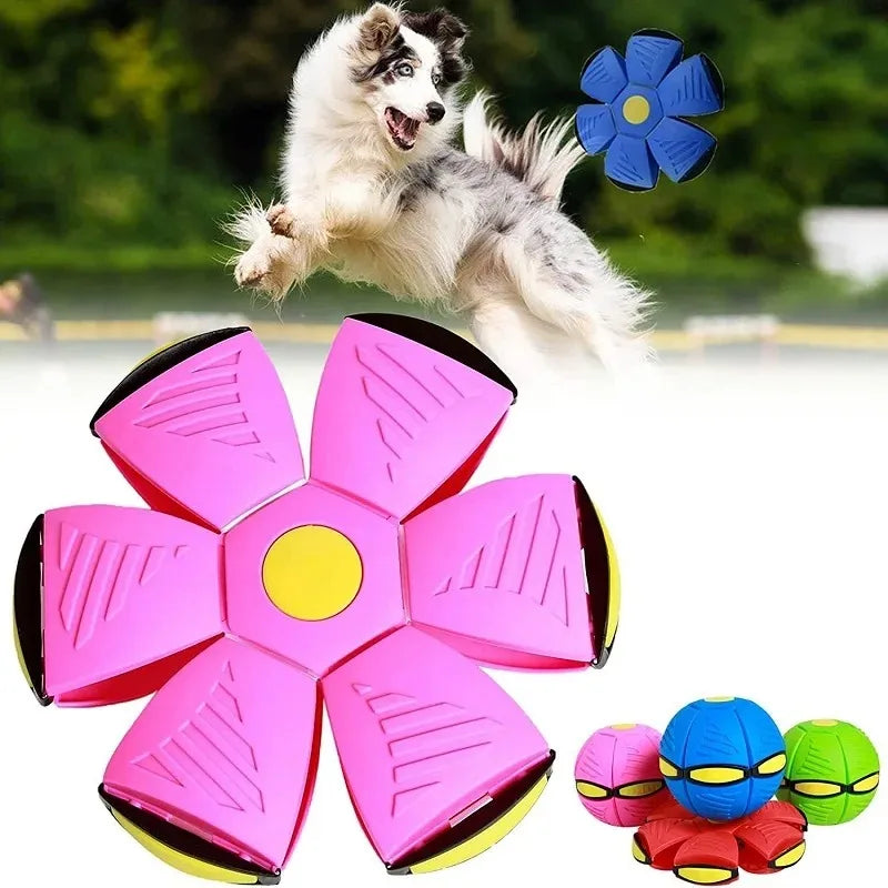 Pet Toys Interactive UFO Ball Dog Toys Magic Funny Pet Toys UFO Outdoor Training Toys Dog Accessories Step on Deformable Ball