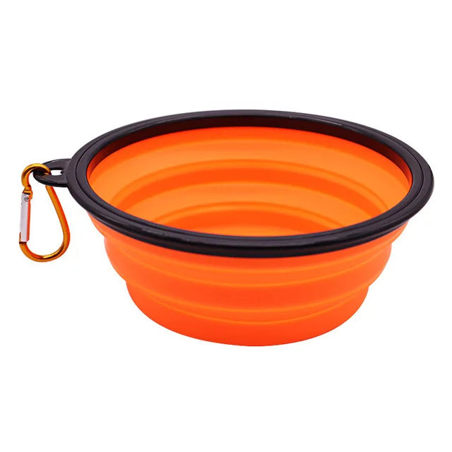 350ML Foldable Silicone Pet Bowl Portable Puppy Food Container Collapsible Feeder for Outdoor Camping Dog Accessories summer