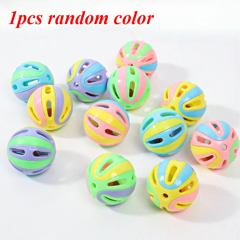 Bird Toys Colorful Splicing Bell Ball Large Birds Toys Pet Toy Pet Supplies Random Colors Bird Accessories juguetes para pájaros