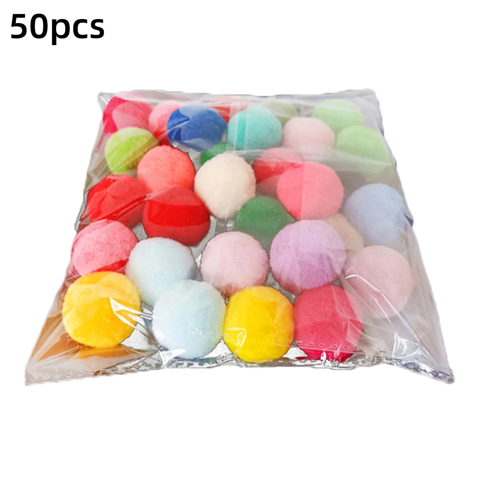 10/50/100 pcs Cute Funny Cat Toys Stretch Plush Ball Cat Toy Ball Creative Colorful Interactive Cat Pom Pom Cat Chew Toy