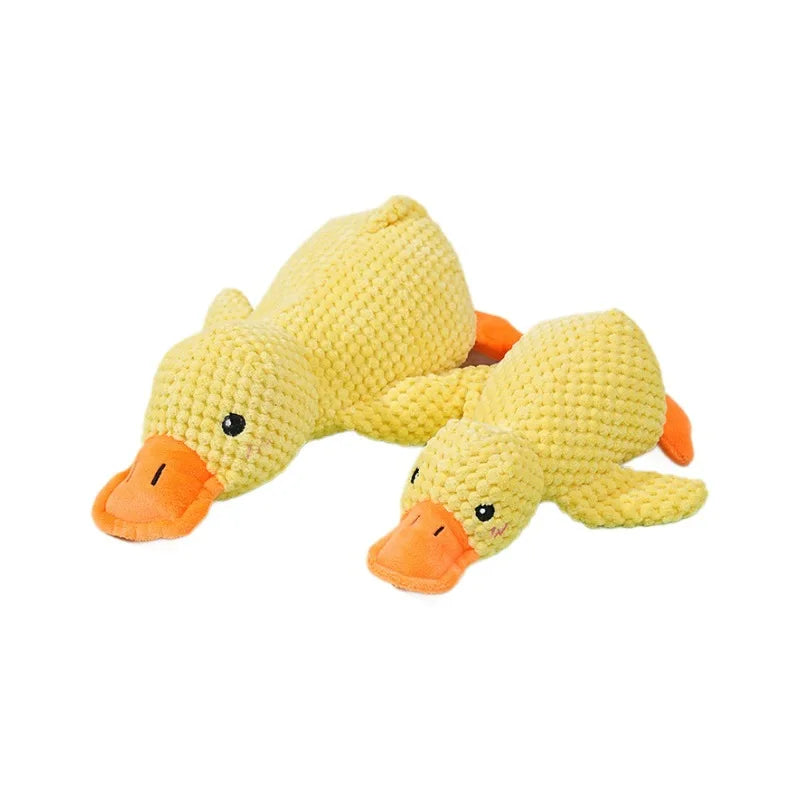 Dog Toys Plush Companion Sleeping Duck  for Small Large Dogs Bite Resistant Teeth Grinding Sound Relief Duck  Toy