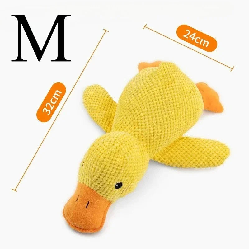 Dog Toys Plush Companion Sleeping Duck  for Small Large Dogs Bite Resistant Teeth Grinding Sound Relief Duck  Toy
