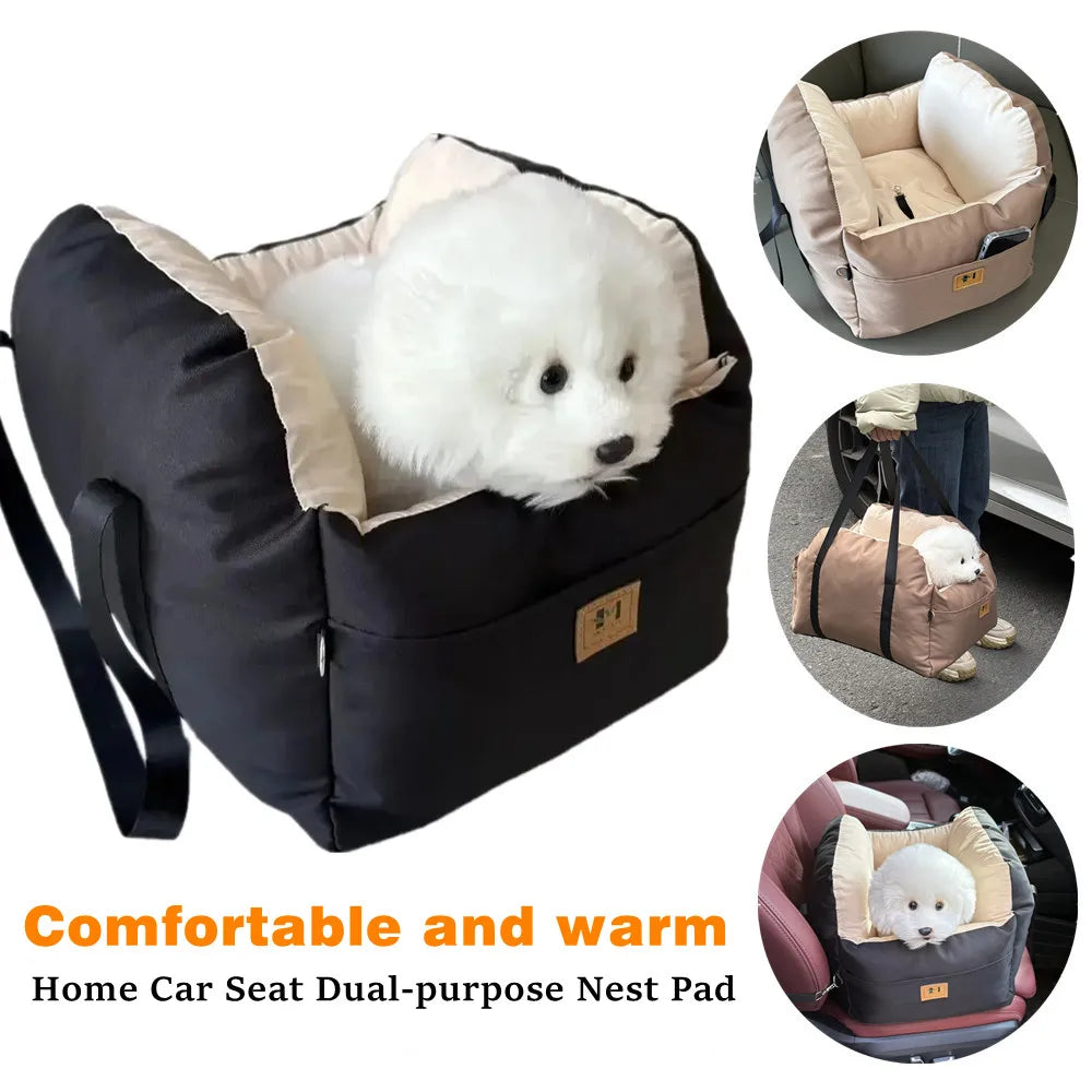 Pet Car Seat for Small Dogs Dog Booster Washable  Pet Travel Carrier Bed Portable Home Dual-purpose Nest Pad Dog Accessories
