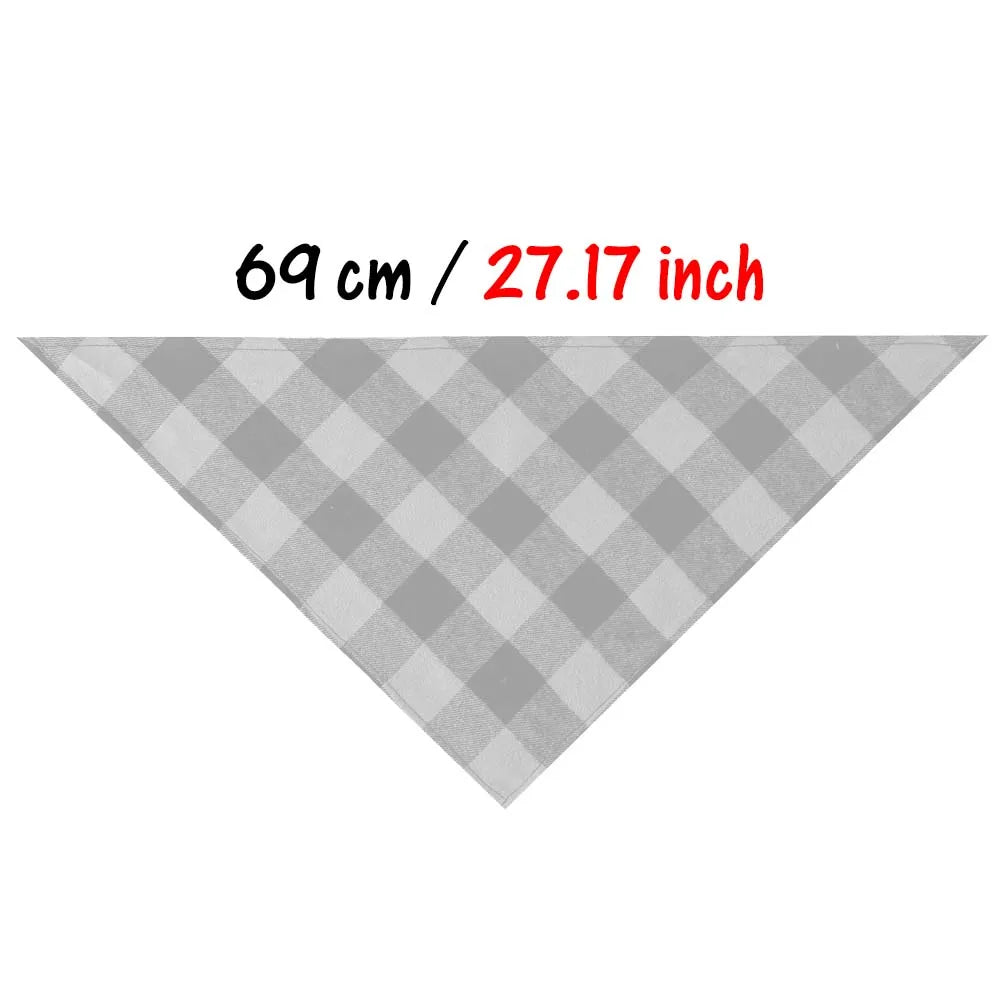 Custom Personalized Dog Bandanas Large Pet Scarf Pet Cotton Plaid Washable Collar Cat Dog Scarf Large Dog Accessories Kerchief