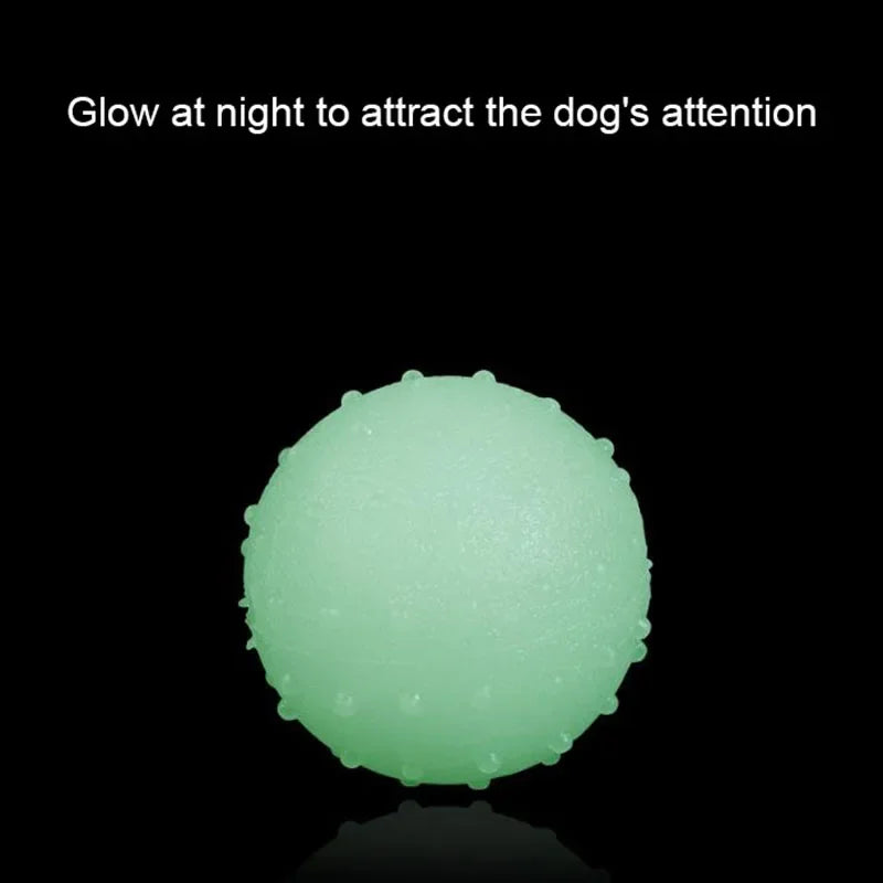 Reflective Solid Dog Toys Ball Pets Dogs Bouncing Ball Toys Pet Training Cat Toy Ball Puppy Interactive Play Toy Pet Supplies
