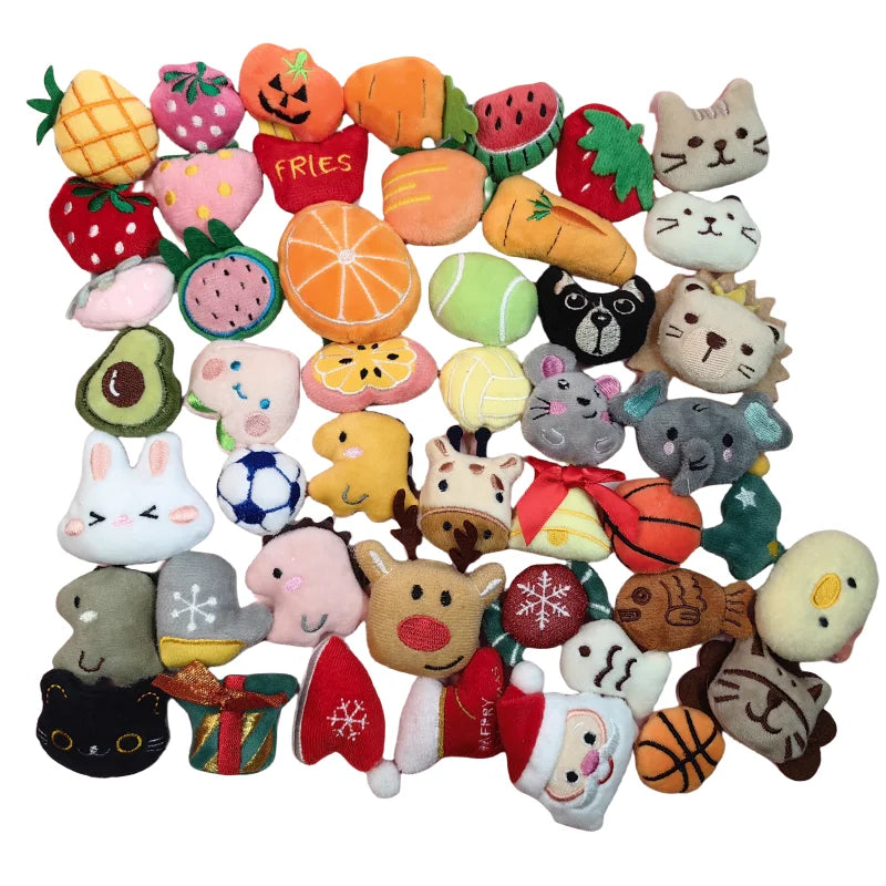 Pet Cute Plush Toy Set Cat Toy With Catmint Kitten Catnip Toy With Scent Cat Mini Catnip Toy Chewing Teeth Grinding Pet Supplies