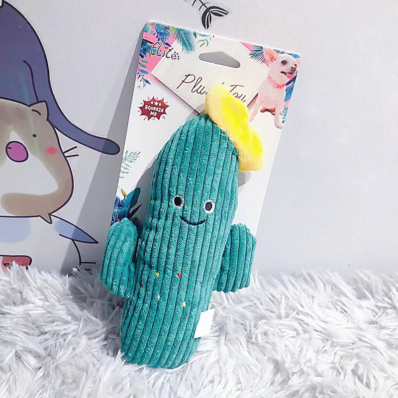 Pet Toys Sound Plush Toys Cute Plants Avocado Series Pet Molars Interactive Toys Cat and Dog Toys Bite Resistant