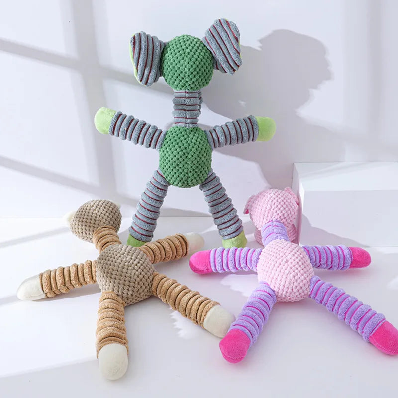 1pc Dog Toys Grinding Teeth Plush Pet Supplies Teeth Cleansing Toys Bite-resistant And Bored Interactive Puppy Toys